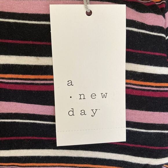 A New Day Shirt Womens XS Striped Horizontal Multicolor Stretch - Picture 4 of 9